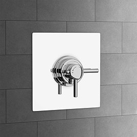Orion Square Dual Concealed Thermostatic Shower Valve - Chrome