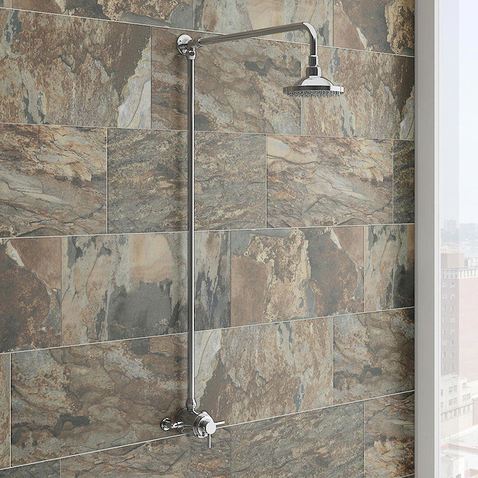 Orion Dual Exposed Thermostatic Shower Valve - Chrome  Feature Large Image