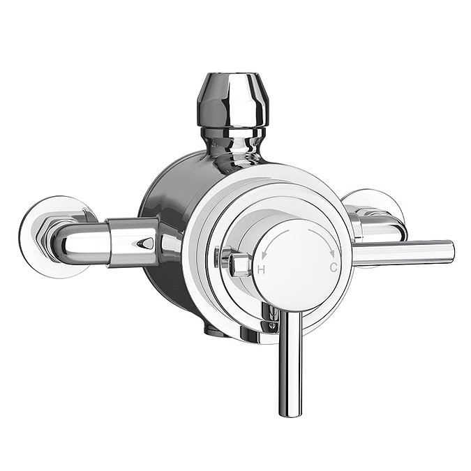 Orion Dual Exposed Thermostatic Shower Valve - Chrome Large Image