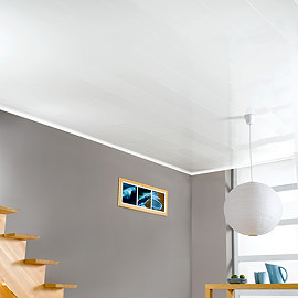 Orion Easy-Fix Gloss White PVC Shower Wall/Ceiling Panels 1200 x 250mm