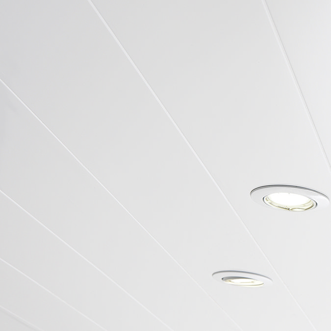 Orion Easy-Fix Matt White PVC Shower Wall/Ceiling Panels 1200 x 250mm