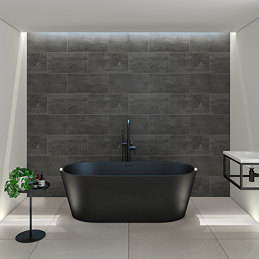 Orion Graphite Grey Luxury Click Vinyl 610 x 305 Waterproof Wall Tiles (Pack of 14)