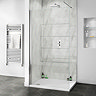 Orion Grey Marble 2400x1000x10mm PVC Shower Wall Panel  Feature Large Image