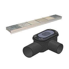 Orion 300mm Linear Wetroom Shower Waste with Tileable Cover Plate Large Image