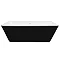 Orion Matt Black Back To Wall Modern Square Bath (1700 x 740mm)  Feature Large Image