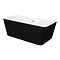 Orion Matt Black Back To Wall Modern Square Bath (1700 x 740mm)  additional Large Image