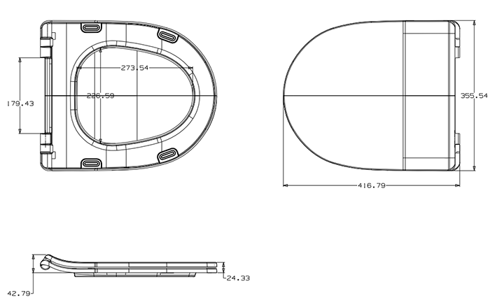 Orion Matt Black Modern Back To Wall Pan + Soft Close Seat