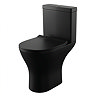 Orion Matt Black Short Projection Toilet with Soft Close Seat
