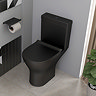 Orion Matt Black Short Projection Toilet with Soft Close Seat