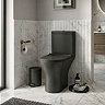 Orion Matt Black Short Projection Toilet with Soft Close Seat