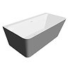 Orion Matt Grey Back To Wall Modern Square Bath (1700 x 740mm)  In Bathroom Large Image