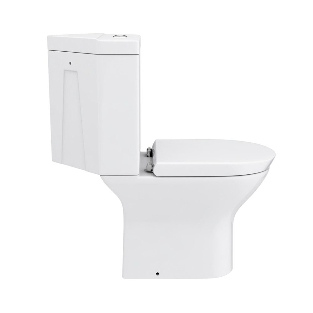 Orion Modern Corner Toilet + Soft Close Seat at Victorian Plumbing UK