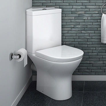 Orion Modern Corner Toilet + Soft Close Seat  Profile Large Image