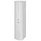 Orion Modern Curved White Gloss Vanity Unit + Tall Side Cabinet Profile Large Image