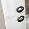 Orion Modern Curved White Gloss Vanity Unit + Tall Side Cabinet  Standard Large Image