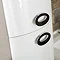Orion Modern Curved White Gloss Vanity Unit + Tall Side Cabinet Standard Large Image