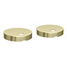 Orion Modern Short Projection Toilet with Soft Close Seat (Brushed Brass Flush + Hinges)