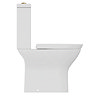 Orion Modern Short Projection Toilet with Soft Close Seat (Brushed Brass Flush + Hinges)