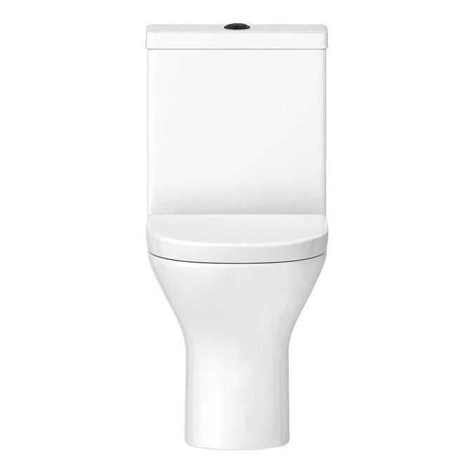 Orion Modern Short Projection Toilet with Soft Close Seat (Matt Black Flush + Hinges)
