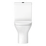 Orion Modern Short Projection Toilet with Soft Close Seat (Matt Black Flush + Hinges)