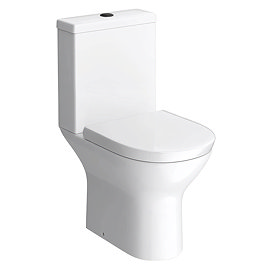 Orion Modern Short Projection Toilet with Soft Close Seat (Matt Black Flush + Hinges)