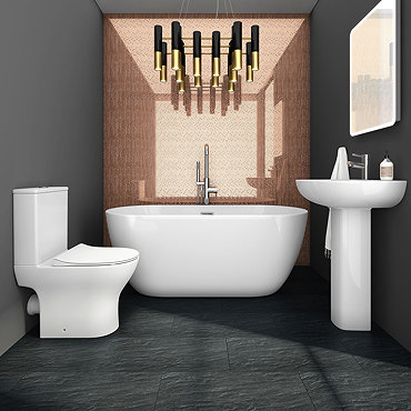 Orion Modern Free Standing Bathroom Suite  Standard Large Image