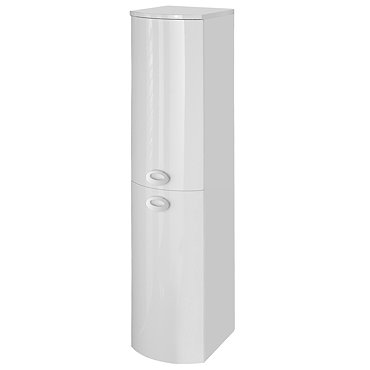 Orion Modern Curved Wall Mounted Tall Cupboard Profile Large Image