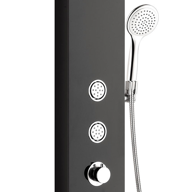 Orion Multi-Function Shower Tower Panel - Black Feature Large Image