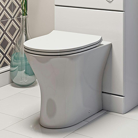 Orion Round Compact Back to Wall Toilet with Luxury Slim Soft Close Seat