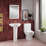 Orion Round Compact Close Coupled Toilet with Luxury Slim Soft Close Seat