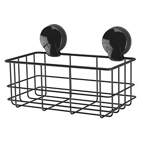 Orion SuctionLoc Black Bottle Shower Basket Large Image