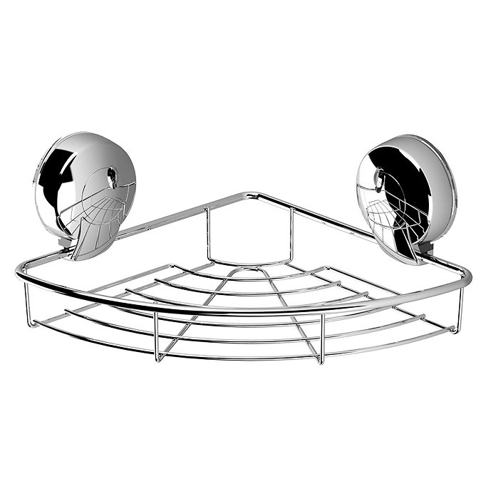 Orion SuctionLoc Chrome Corner Shower Basket Large Image