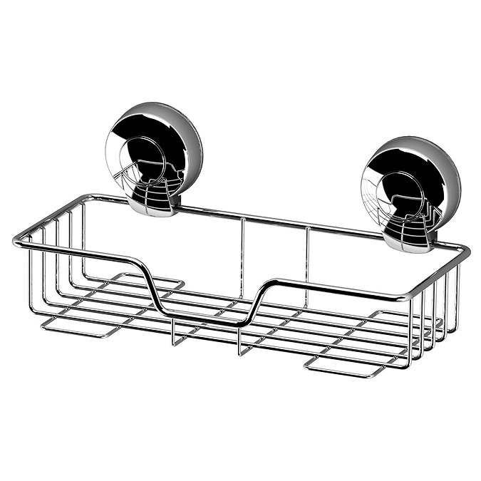 Orion SuctionLoc Chrome Rectangular Shower Basket Large Image