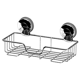 Orion SuctionLoc Chrome Rectangular Shower Basket Large Image