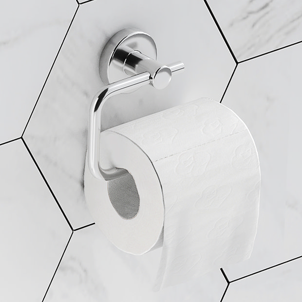 Black Architeckt Square Toilet Roll Holder Free Standing Bathroom