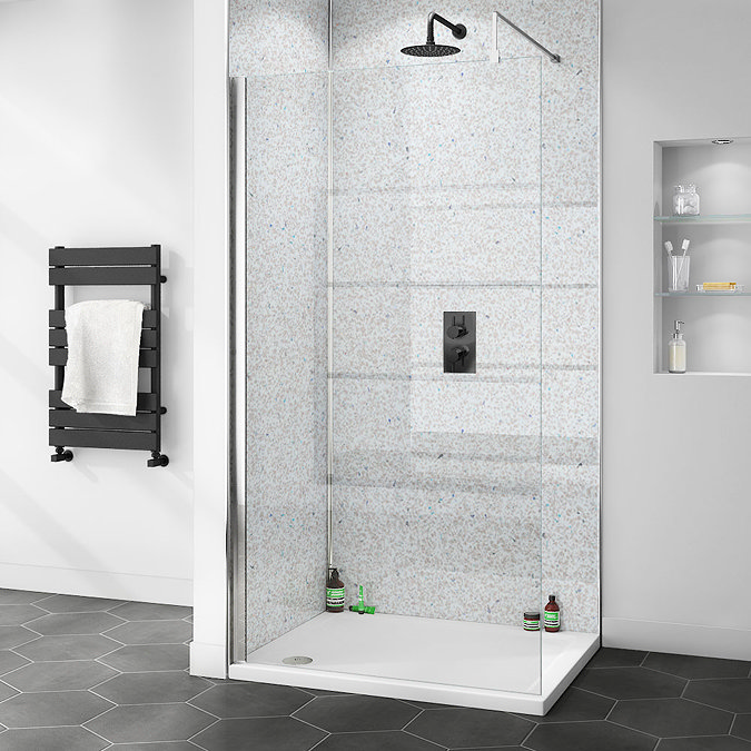 Orion White Diamond Galaxy 2400x1000x10mm PVC Shower Wall Panel  Feature Large Image