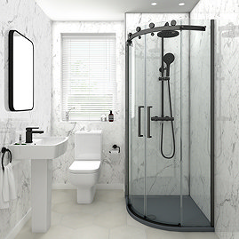 Orion White Granite Shower Wall Panel - 2400 x 1000mm