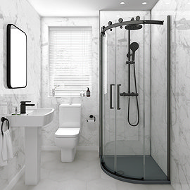 Orion White Marble 2400x1000x10mm PVC Shower Wall Panel