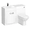 Orion White Modern Curved Combination Basin and WC Unit - 1100mm Large Image