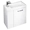Orlando Compact Wall Hung Basin and Cabinet W450 x D250mm - White Gloss Large Image