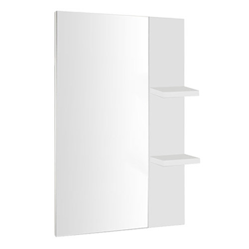 Orlando Gloss White Mirror with Shelves W450 x H750mm HB2106C1M at