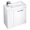 Orlando Wall Mounted Basin and Cabinet with Mirror - White Gloss Profile Large Image