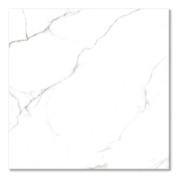 Ornella White Marble Effect Wall & Floor Tiles - 600 x 600mm