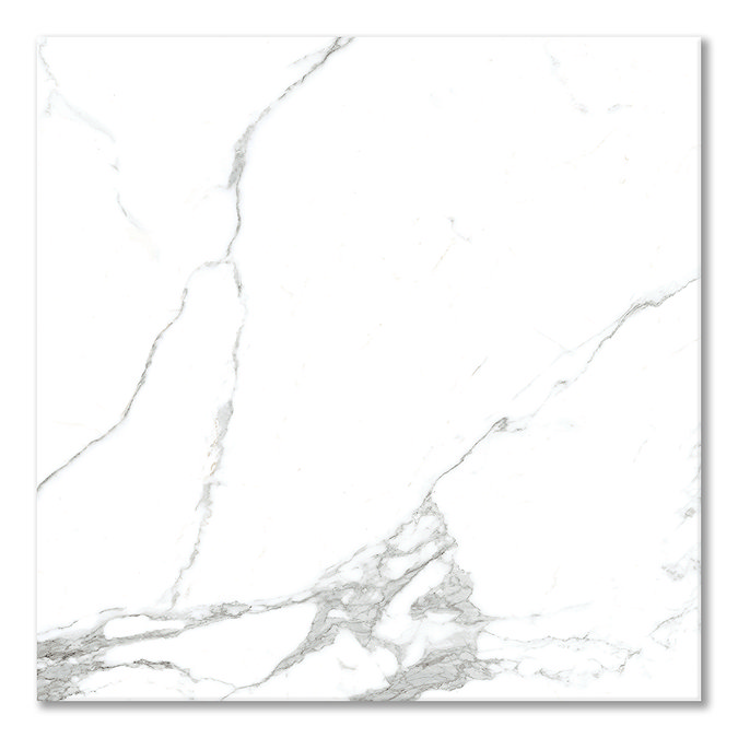 Ornella White Marble Effect Wall & Floor Tiles - 600 x 600mm