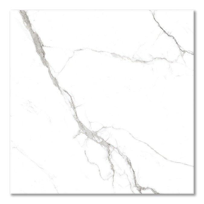 Ornella White Marble Effect Wall & Floor Tiles - 600 x 600mm