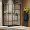 Osaka 1950mm Matt Black Wetroom Screen incl. Support Arm