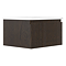 Osaka 500mm Wall Hung Vanity Unit – Slatted Dark Oak with White Stone Countertop