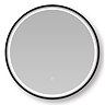 Osaka 600mm Round LED Illuminated Anti-Fog Bathroom Mirror Matt Black