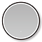 Osaka 600mm Round LED Illuminated Anti-Fog Bathroom Mirror Matt Black