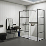 Osaka Matt Black 1700 x 700mm Wet Room (Includes Screen, Side Panel & Tray)